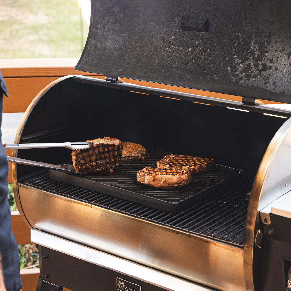 Reversible Cast Iron Griddle Sear Kit