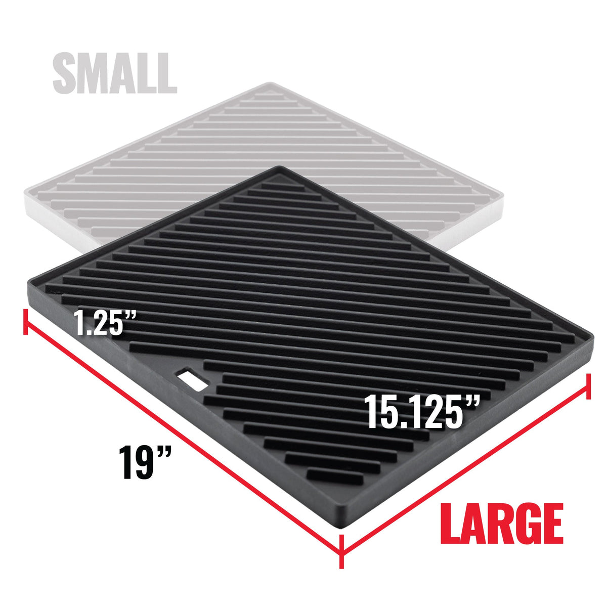 Reversible Cast Iron Griddle Sear Kit