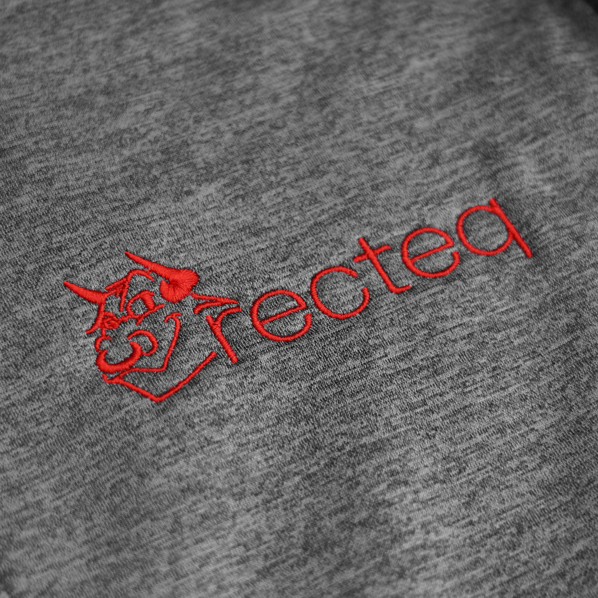 red recteq logo on Athletic grey Port Authority Collective Smooth Fleece Jacket 