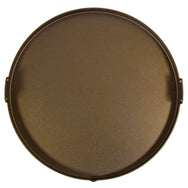 Overhead of the round flat top griddle.